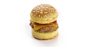 Mini beef cheeseburger